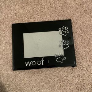 Glass dog picture frame